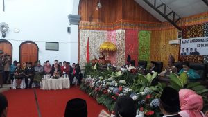 Tampak para undangan dari Unsur Forum Koordinasi Pimpinan Daerah (FKPD) saat menghadiri sidang paripurna istimewa