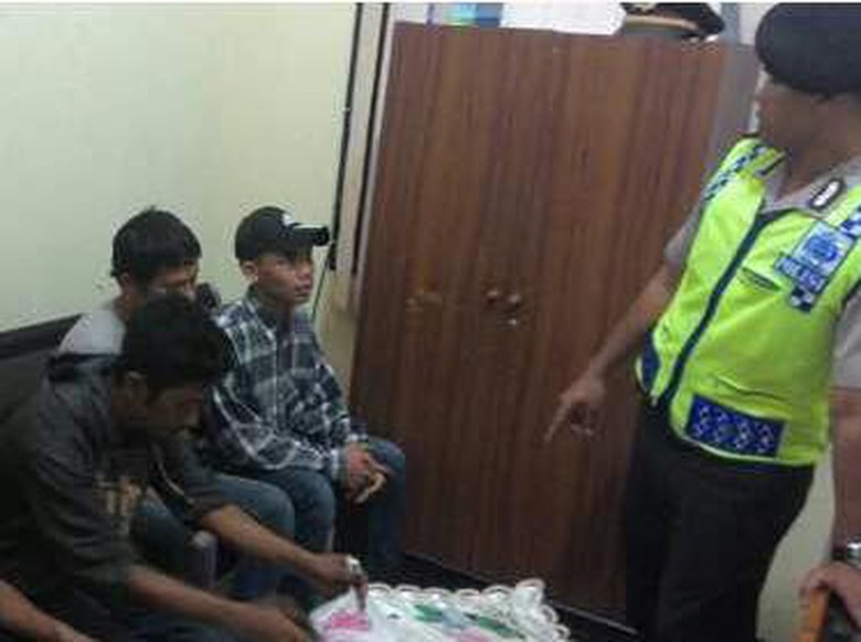 5 orang diamankan saat razia preman di Pekanbaru