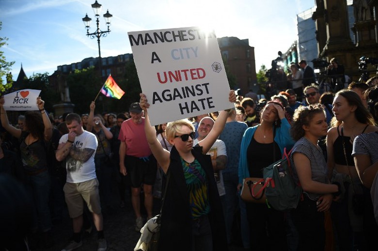 Aksi solidaritas usai serangan di Manchester