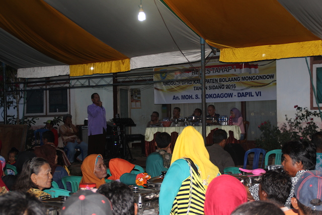 Anggota DPRD Bolmong Mohammad Syahrudin Mokoagow menggelar reses di Dapil VI Bolmong.