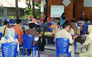 Suasana pelatihan pelaporan dana BOS yang digelar di Aula kantor Wali Kota.