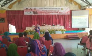 Suasana pelatihan protokoler dan mc yang digelar Bagian Humas Setda Kota Kotamobagu, Kamis (15/12).