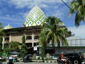 Tampak Kubah Utama Mesjid Raya Baitul Makmur (MRBM) Kota Kotamobagu 