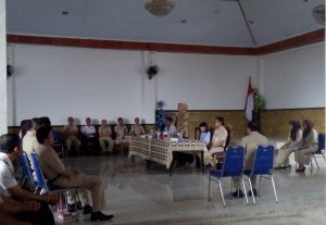 Suasana pertemuan dengan anatara pemerintah Kota dengan BPK RI.