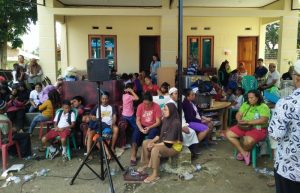 Suasana tempat penampungan para korban kebakaran Gogagoman.