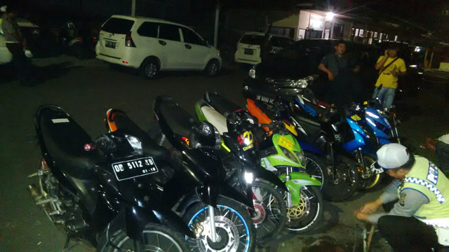 Sejumlah Kenderaan yang berhasil diamankan dalam operasi knalpot Racing