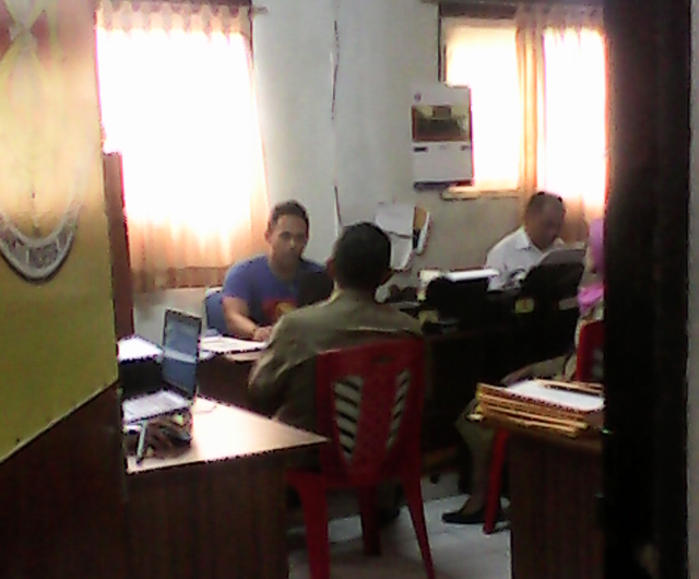 Kaban BLH Bolmong Ir Yudha Rantung di ruang penyidik