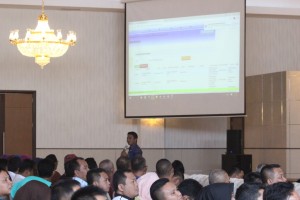 Sekot Kotamobagu Tahlis Gallang Sip, memberikan pemeparan tentang perencanaan pembangunan Tahun 2017