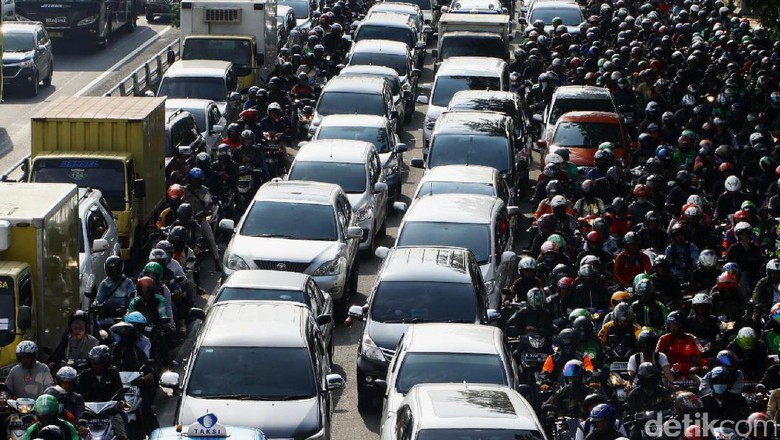 Ilustrasi macet di Jakarta