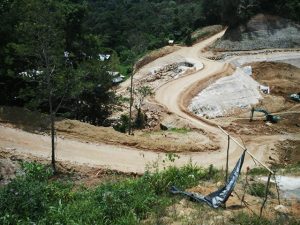 Tampak jalan lingkat tambang PT JRBM.