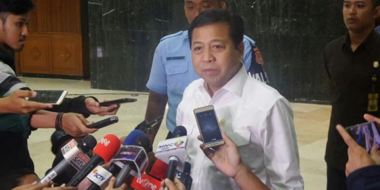 Ketua DPR RI Setya Novanto di Kompleks Parlemen, Senayan, Jakarta