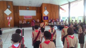 Walikota Tatong Bara Menjadi Pembina Upacara Pelepasan Kontingen Pramuka Kwarcap Kotamobagu