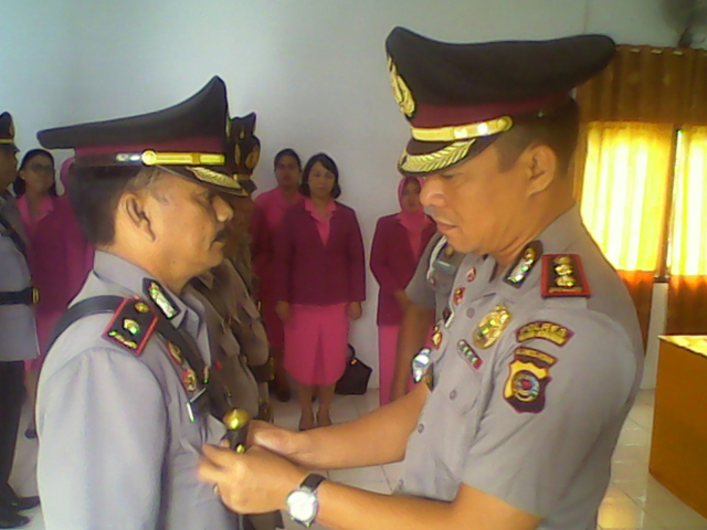 Suasana Sertijab yang dilaksanakan Polres Bolmong