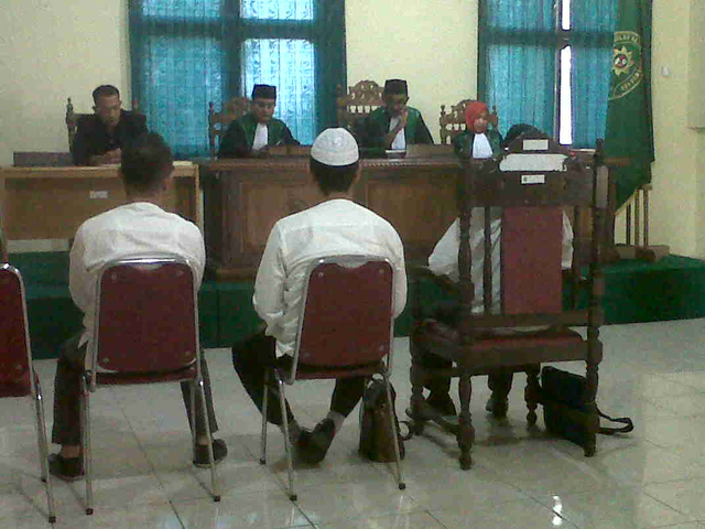 Suasana sidang putusan di pengadilan Agama Kotamobagu