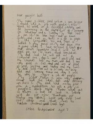 Surat Lamaran anak usia 7 tahun