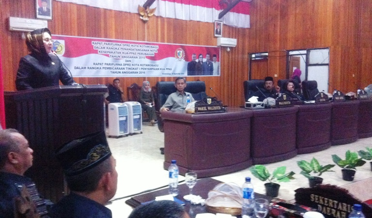 Walikota Kotamobagu Ir Tatong Bara menyampaikan Sambutan.