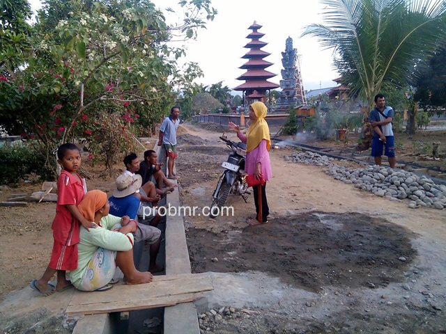 Tampak pengerjaan dana desa di Kecamatan Dumoga Utara.