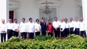 Pengumuman perombakan Kabinet Kerja di Istana Negara, Rabu 27 Juli 2016.