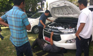 Tampak Kenderaan Dinas Pemkot yang diperiksa tim Auditor BPK