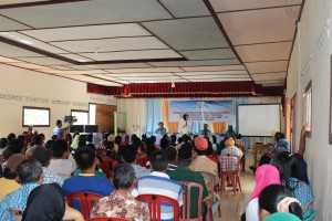 Walikota Kotamobagu Ir Tatong Bara saat memberikan sambutan