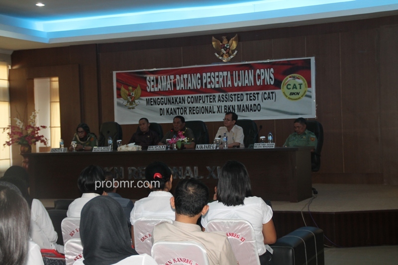 Tampak tes CPNS Bolmong beberapa waktu lalu